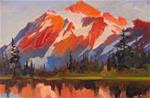 "Mt Shuksan Evening Light"  plein air landscape painting by Robin Weiss - Posted on Saturday, February 21, 2015 by Robin Weiss