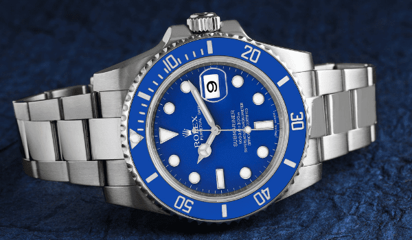 Rolex Submariner Smurf White Gold Blue Dial Bezel Watch 116619