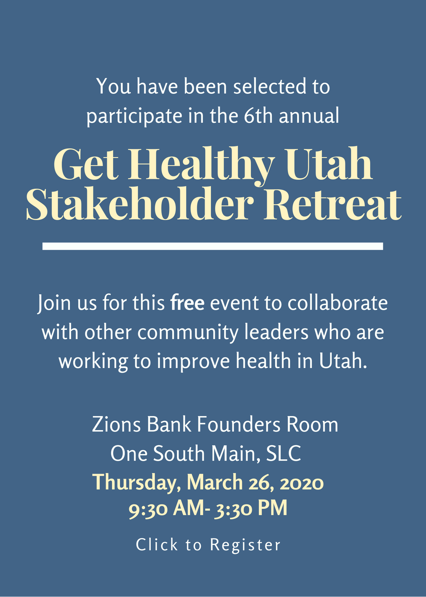 Utah Office of Health Disparities 6th Annual Get Healthy Utah