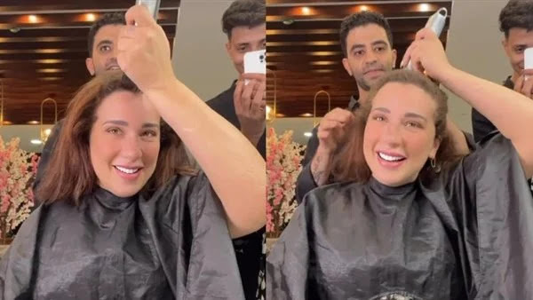 بالفيديو: ابنة فنان شهير تحلق شعرها بالكامل على طريقة شيرين