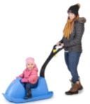 Push Around Snow Sled with child