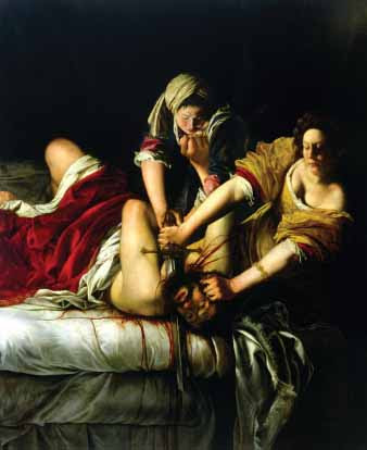 Artemisia Gentileschi. Judith and Holofernes, 1612–1613. Oil on Canvas, 62.5" × 49.5". Museo Nazionale di Capodimonte, Naples.