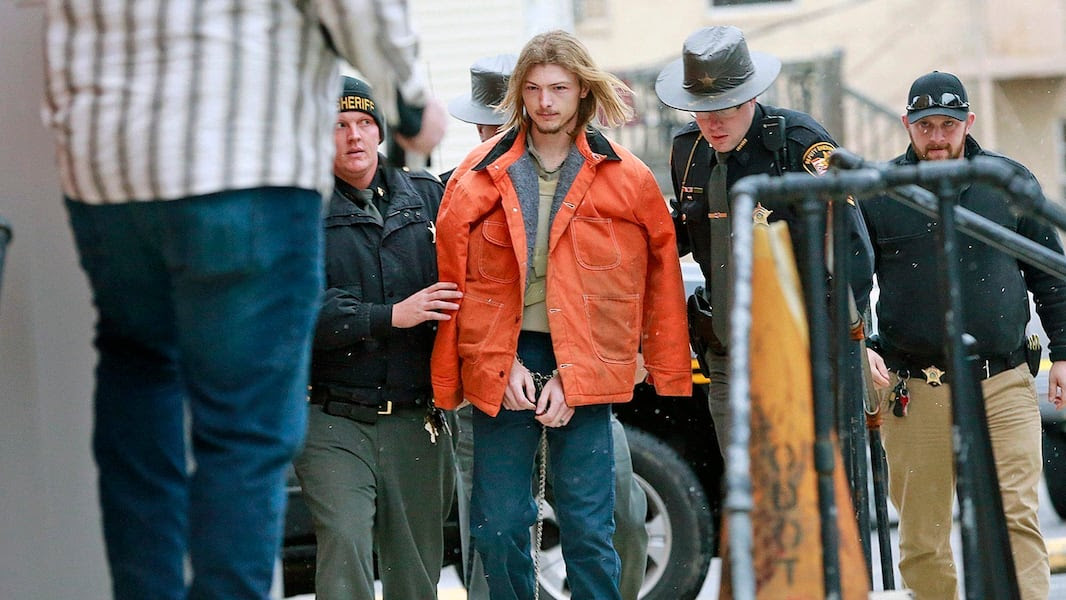 Jake Wagner, being taken into custody