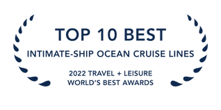 2022 Travel + Leisure - Top 10 Best Intimate Ocean Cruise Lines