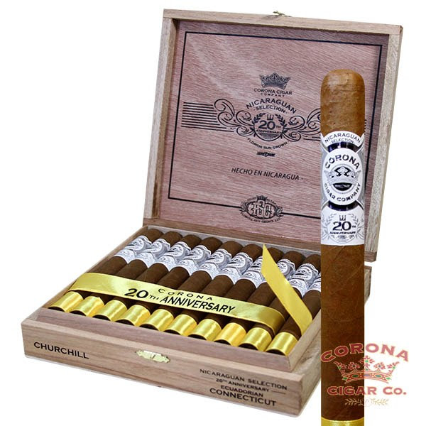 Image of Corona Nicaraguan 20th Anniversary FSG Connecticut Churchill Cigars