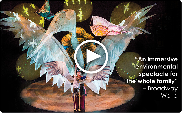 Watch preview: "An immersive environmental spectacle for the whole family" -Broadway World