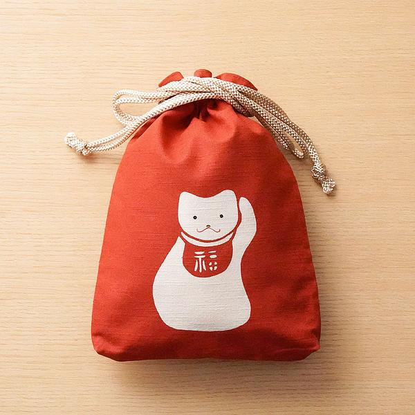 本品堂 合財袋「招き猫」
