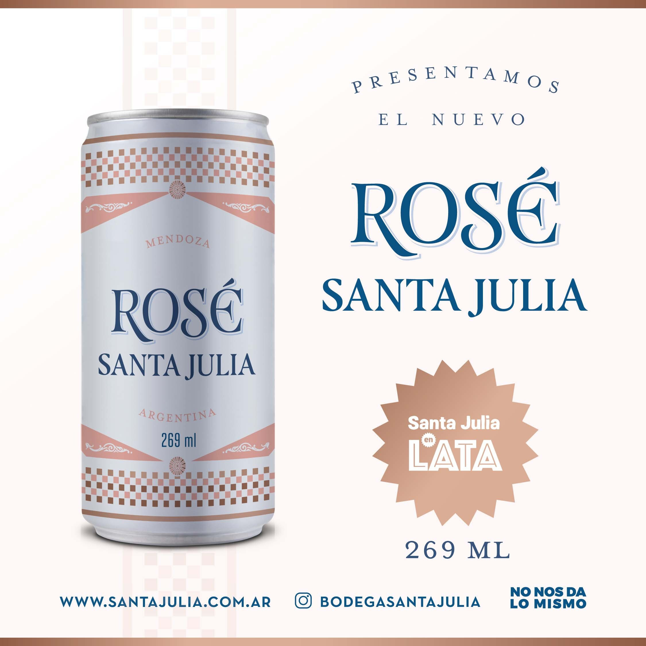 Bodega Santa Julia, nueva presentación: lata Santa Julia Rosé