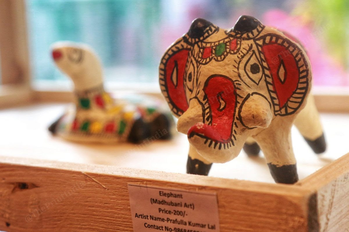 Paper mesi elephant by Prafull Kumar Lal | Photo: Manisha Mondal | ThePrint