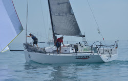 J/111 sailing double-handed in Bayview Mac race