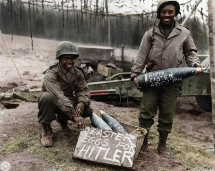 Soldados da Segunda Guerra Mundial na Páscoa