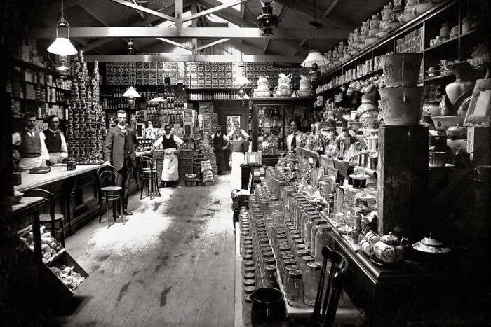 1890s                                                      Walmart. So Many                                                      Great Details                                                      Inside This                                                      General Store. It                                                      Was A Time When                                                      You Knew Your                                                      Grocer And They                                                      Knew You. We Have                                                      More, But We In                                                      Some Ways Have                                                      Less.