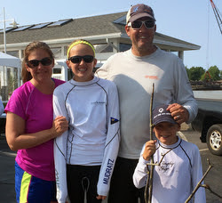 Brandon Flack and family sailing J/70