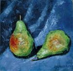 Colorful Pears oil 12 x 12 inch on canvas - Posted on Tuesday, March 31, 2015 by Linda Yurgensen