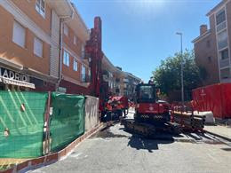 Archivo - Obras de consolidación de la Línea 7B de Metro en San Fernando de Henares