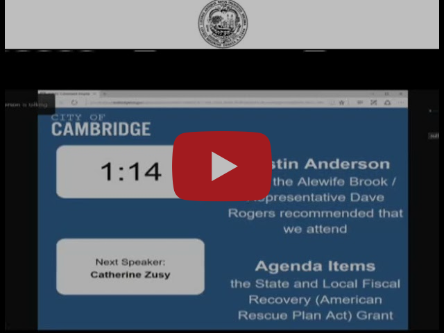 Save the Alewife Brook's comment at the Cambridge ARPA Fincomm Meeting