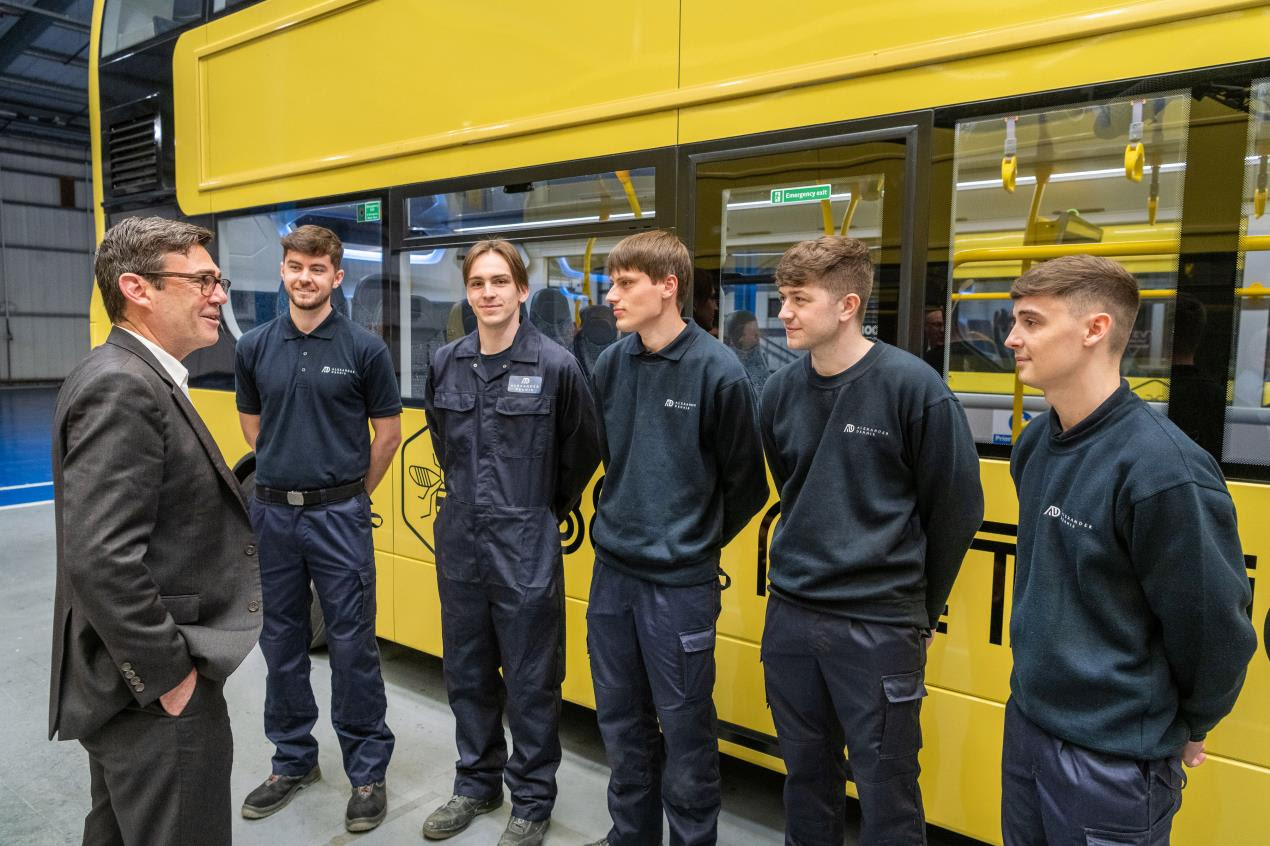 Andy meeting with Alexander Dennis apprentices