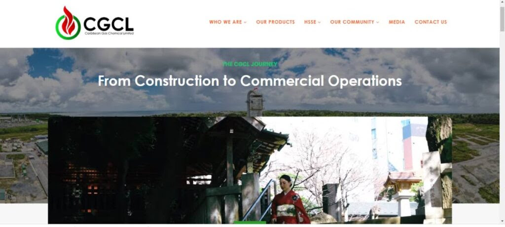 Caribbean Gas Chemical Ltd's new website. -
