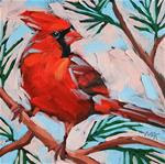 New Year Cardinal - Posted on Friday, January 2, 2015 by Mary Anne Cary