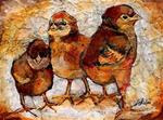 Mixed Media Bird Art Painting "Dixie Chicks" by Colorado Mixed Media Abstract Artist Carol Nelson - Posted on Sunday, February 1, 2015 by Carol Nelson