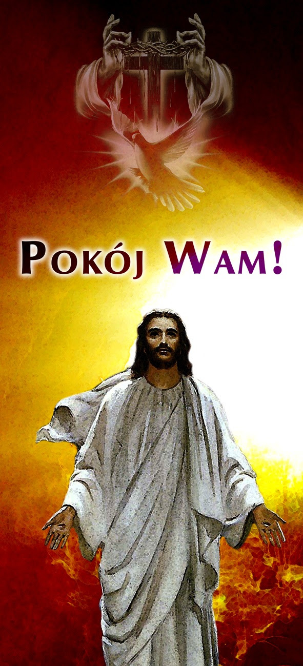 Znalezione obrazy dla zapytania Pokój zostawiam wam, pokój mój daję wam. Nie tak jak daje świat, Ja wam daję. Niech się nie trwoży serce wasze ani się nie lęka. Słyszeliście, że wam powiedziałem: Odchodzę i przyjdę znów do was. Gdybyście Mnie miłowali, rozradowalibyście się, że idę do Ojca, bo Ojciec większy jest ode Mnie. A teraz powiedziałem wam o tym, zanim to nastąpi, abyście uwierzyli, gdy się to stanie".