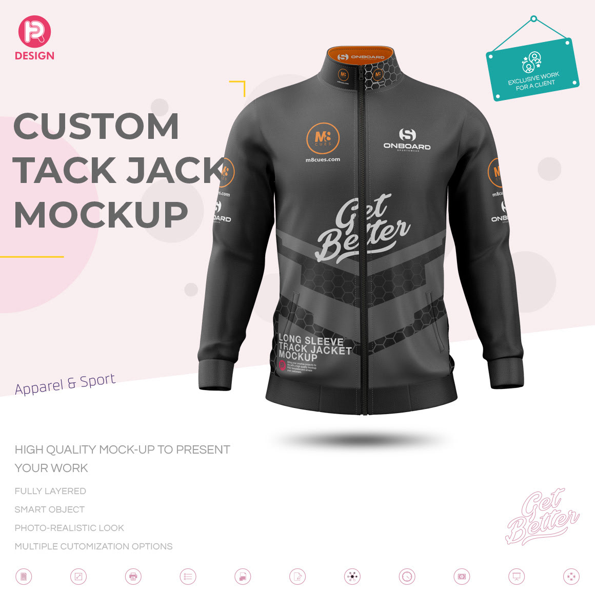 Custom Long Sleeve Track Jacket Mockup on Behance