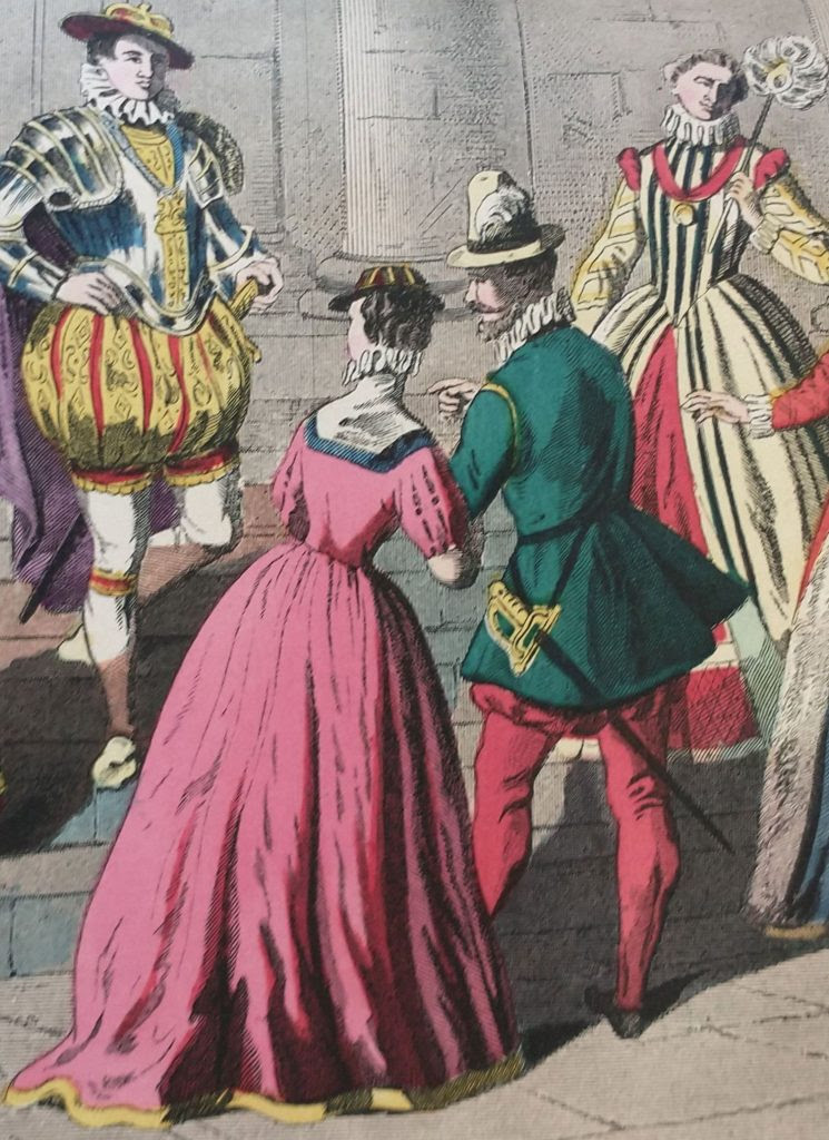 Tudor Ladies & Gentlemen, 19th Century Illustration (Author's Copyright)
