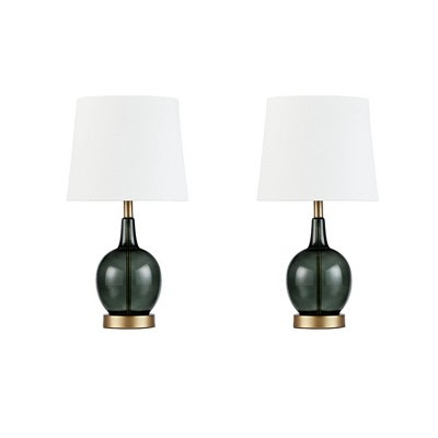 2pc Summit Table Lamp (Includes Energy Efficient Light Bulb) Green