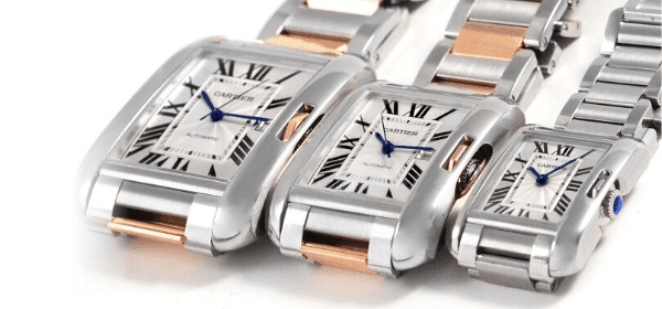 Cartier Tank Anglaise Steel Rose Gold Watches