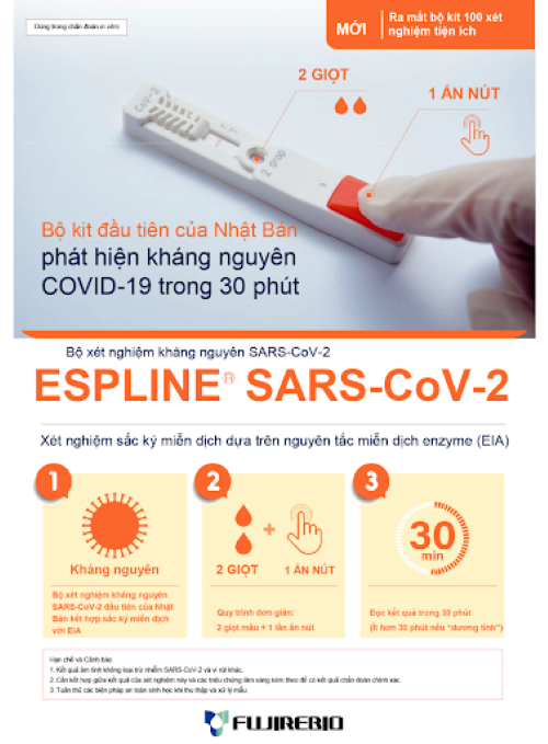 HÀNG CÓ SẴN - Combo 40 - Kit xét nghiệm kháng nguyên ESPLINE SARS-CoV-2 - Dựa trên nguyên tắc miễn dịch enzyme (EIA) HÀNG CÓ SẴN - Combo 40 - Kit xét nghiệm kháng nguyên ESPLINE SARS-CoV-2 - Dựa trên nguyên tắc miễn dịch enzyme (EIA)