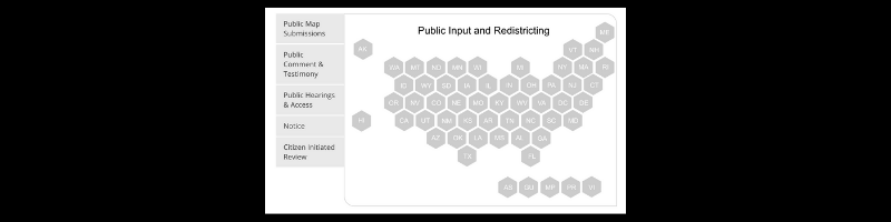 As the public has become increasingly attentive to the redistricting process, states have begun to incorporate opportunities for public input into their redistricting laws