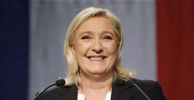 Marine Le Pen, en su discuros tras los primeros resultados de las elecciones regionales en Francia. EFE/EPA/JULIEN WARNAND