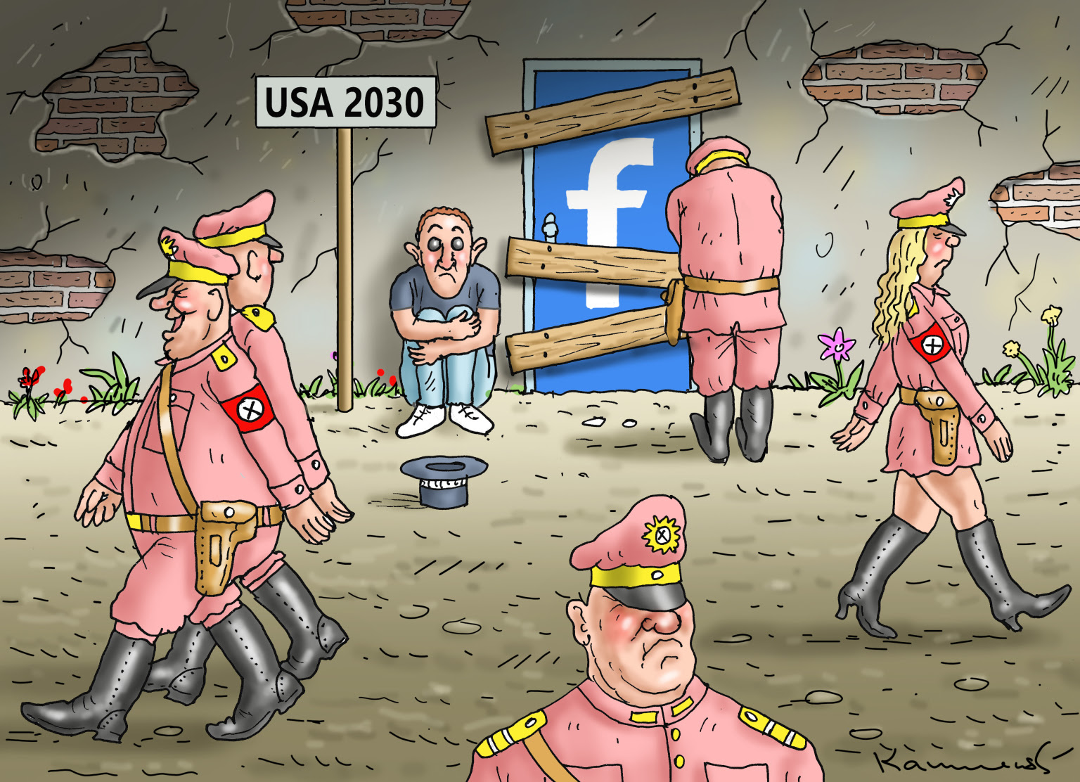 Facebook suppresses free speech while sowing division in civil society.
