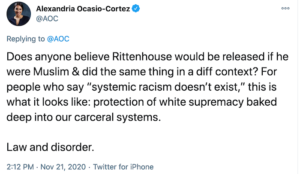 AOC: ‘Does anyone believe Rittenhouse would be released if he were Muslim & did the same thing in a diff context?’