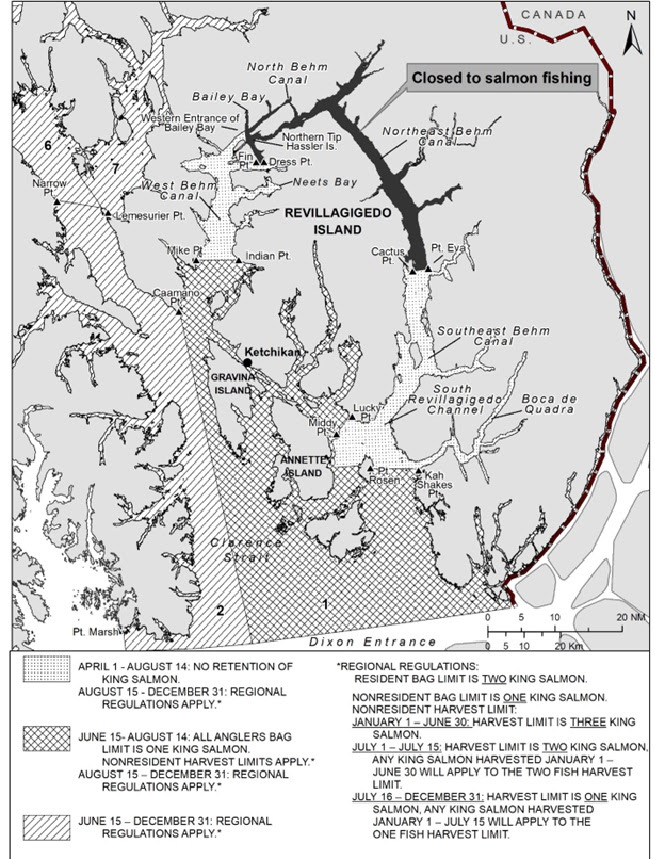 Revised 2022 Regional King Salmon Sport Fishing Regulations for the Ketchikan Area