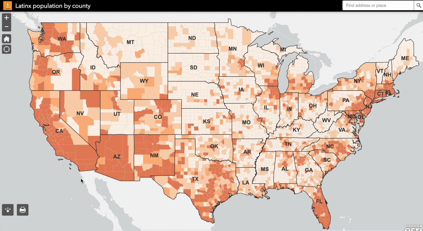 The Latinx population is a key voting bloc in many counties.