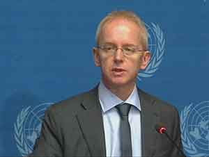 El portavoz del Alto Comisionado de Naciones Unidas para los Refugiados (Acnur) Adrian Edwards