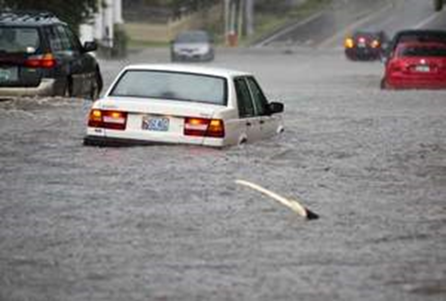 Roadway flooding following an intense thunderstorm, Burlington, VT. Burlington Free Press