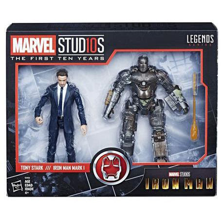 Image of Marvel Legends MCU 10th Anniversary Tony Stark and Iron Man Mark I 6-Inch Action Figures