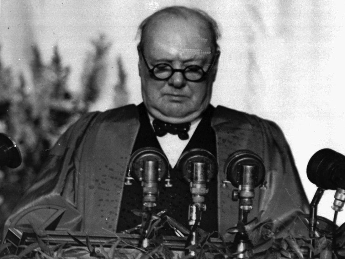 On this day in 1946, Winston Churchill made a speech in America that added ''Iron Curtain'' to our lexicon
