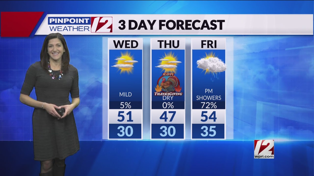 Weather Now: Sunny, Pleasant This Afternoon, Cooler for Thanksgiving Day