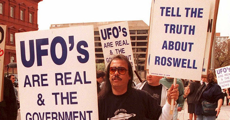 Protestors in Roswell, New Mexico