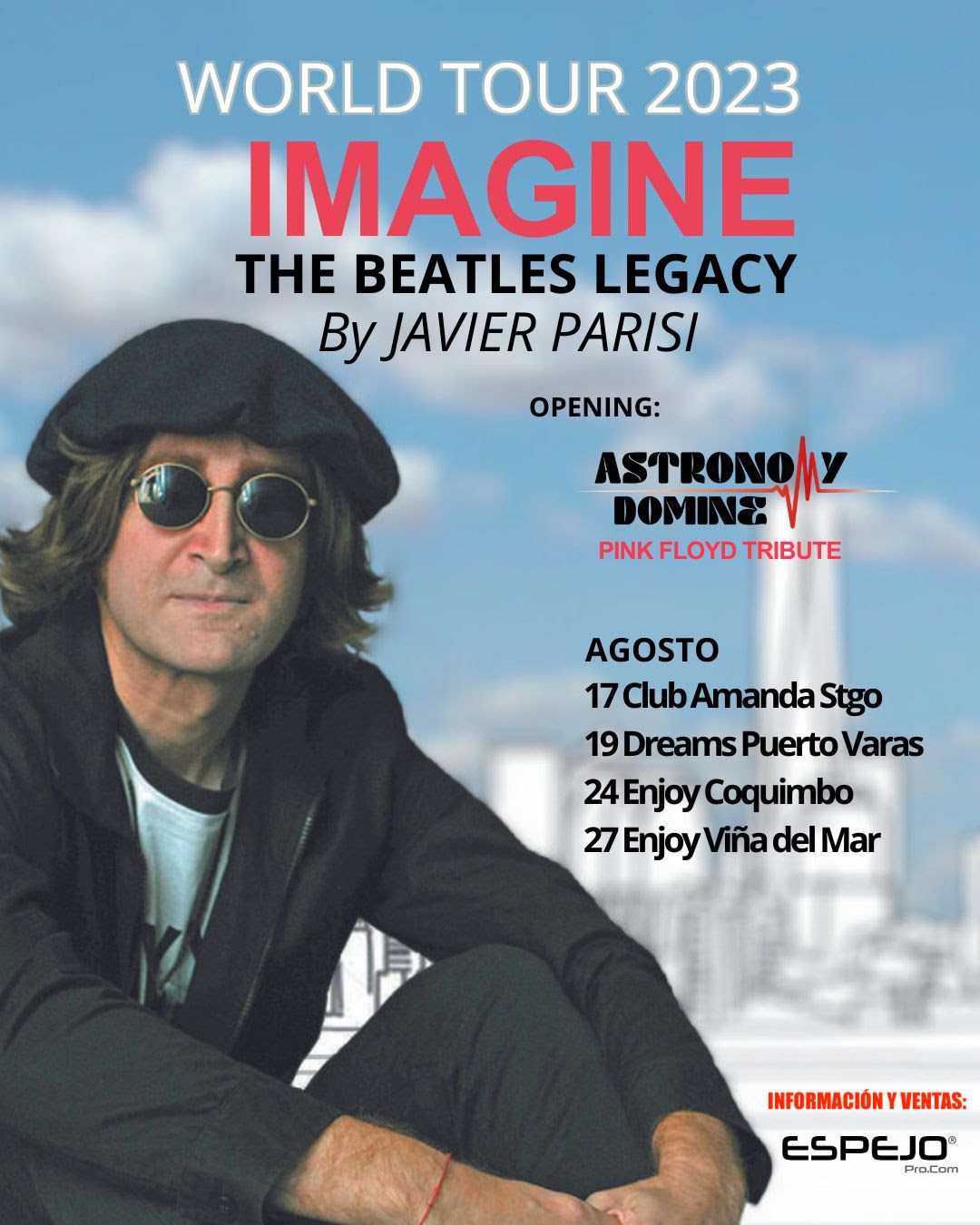 El mejor tributo de John Lennon se presentará por primera vez en Chile