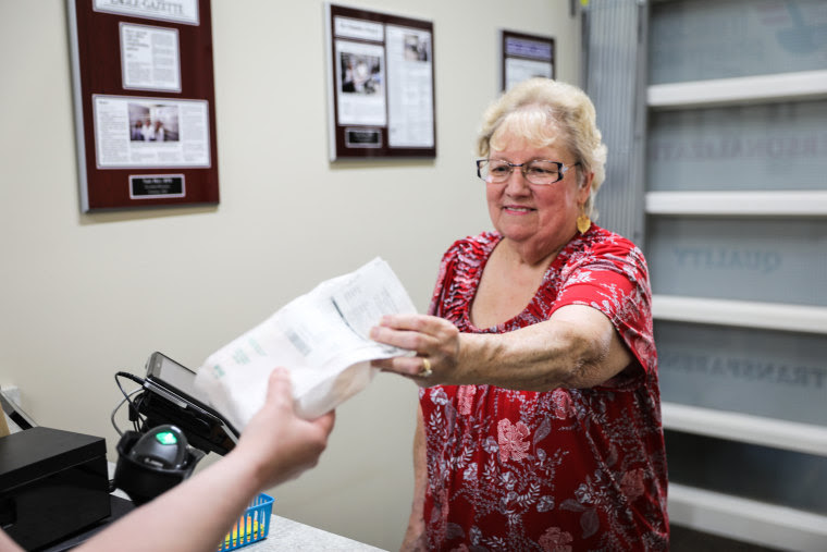 Shirley Pack, right, said she “flipped out” when she learned how much money she and her husband saved by switching from Pickerington to Freedom Pharmacy.