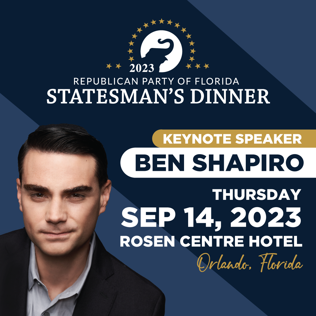 Ben Shapiro Keynote Speaker at 2023 Statesman’s Dinner