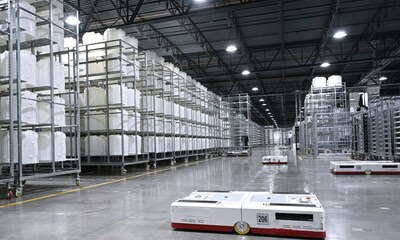 AGV(automated guided vehicles) in LG Electronics Tennessee Factory