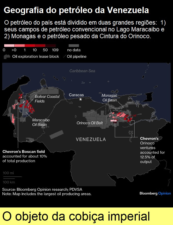 Regiones productoras de petróleo de Venezuela.