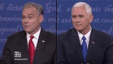 Virginia Sen. Tim Kaine (D) and Indiana Gov. Mike Pence (R)
