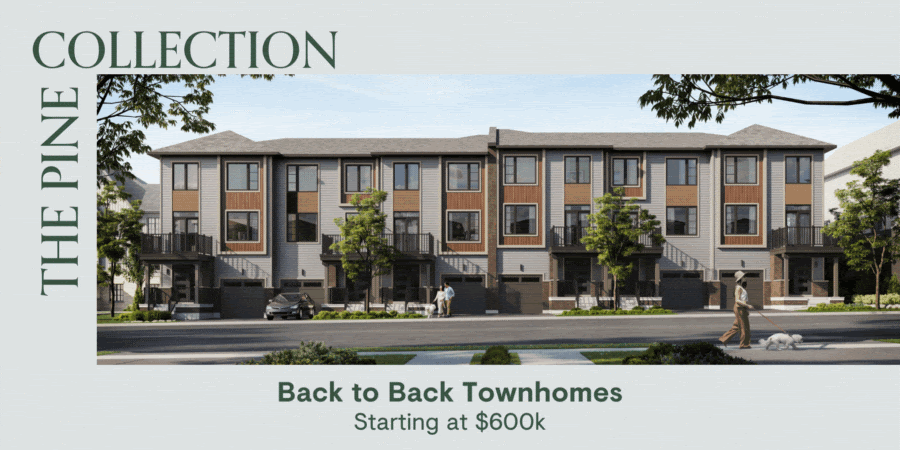 Back to Back and Rear Lane Townhomes available.