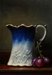 "Old Flow Blue Cream Pitcher and Grapes" - Posted on Friday, November 14, 2014 by Mary Ashley